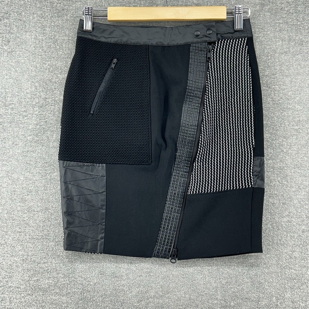Elizabeth and James Pencil Skirt Women Size 4 Hastings Patchwork Black Zip
